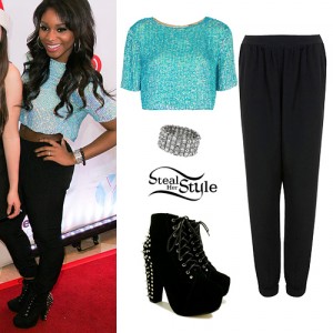 Normani Kordei Hamilton: Sequin Top Outfit | Steal Her Style