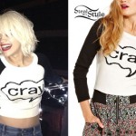 Rita Ora: 'Cray' Raglan Sweater