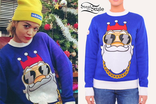 Rita Ora: Bling Santa Sweater