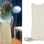 Sydney Sierota: White Lace Shift Dress