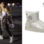 Ariana Grande: Metallic Short Uggs