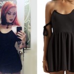 Ash Costello: Black Strapless Dress