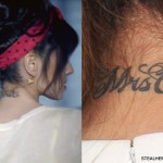 Cheryl Cole mrs c neck tattoo