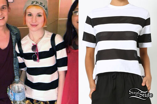 Hayley Williams: Mesh Striped T-Shirt
