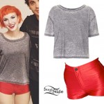 Hayley Williams: Burnout Tee, Disco Shorts