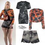 Iggy Azalea: Lace Trim Denim Shorts