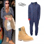 Jade Thirlwall: Heart Onesie, Timberland Boots