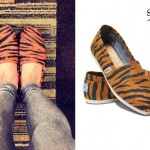 Juliet Simms: Tiger Print TOMS Shoes