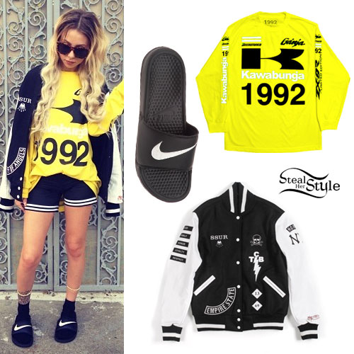 Lil Debbie: Varsity Jacket, Nike Sandals