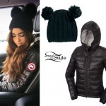 Madison Beer: Down Jacket, Ear Beanie