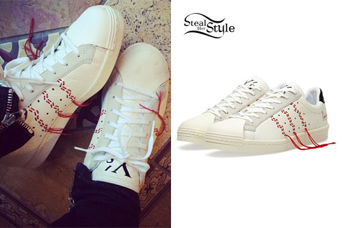 Rita Ora: Stitched Adidas Sneakers