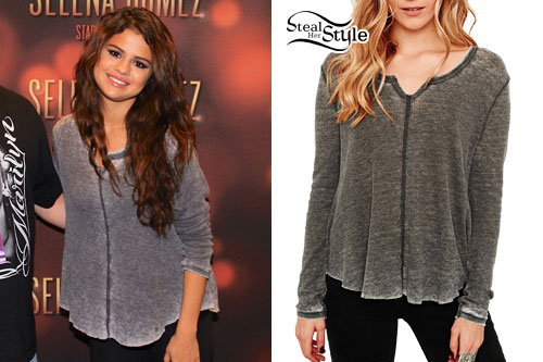 Selena Gomez: Waffle Knit Top