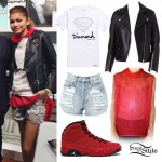 Zendaya: Diamond Supply Co Tee Outfit