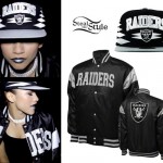 Zendaya: Oakland Raiders Hat & Jacket