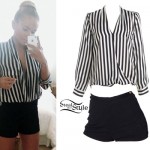 Alli Simpson: Black & White Stripe Blouse