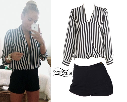 Alli Simpson: Black & White Stripe Blouse