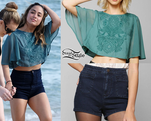 Ally store denim shorts