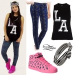 Becky G: LA Tank, Pink Sneakers