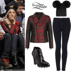Beyonce: Tartan Jacket, Platform Boots | Steal Her Style