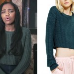 China McClain: Green Cropped Sweater