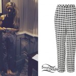 Ellie Goulding: Black & White Gingham Pants