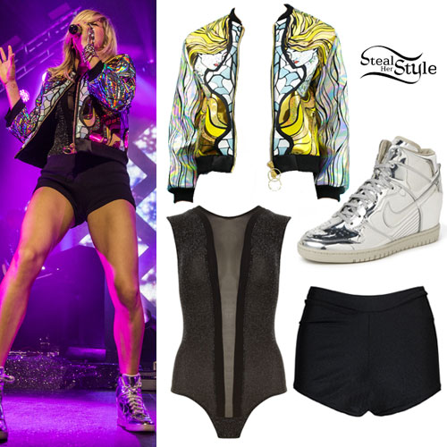 Ellie Goulding: Stained Glass Jacket Outfit