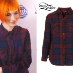 Hayley Williams: Purple Plaid Shirt