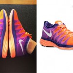 Jessie J: Purple & Orange Nike Sneakers