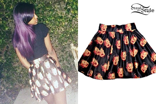 Justine Skye: Home Alone Print Skirt