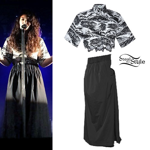 Lorde: Print Crop Blouse, Maxi Skirt