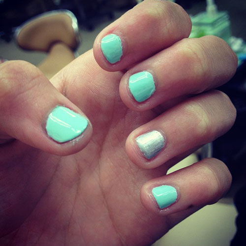 Madison Beer Mint Green Nails | Steal Her Style