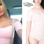 Pia Mia Perez: Pink Scoopneck Bodysuit