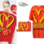 Rita Ora: Moschino McDonalds Dress & Bag
