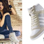 Selena Gomez: Beige High Top Sneakers