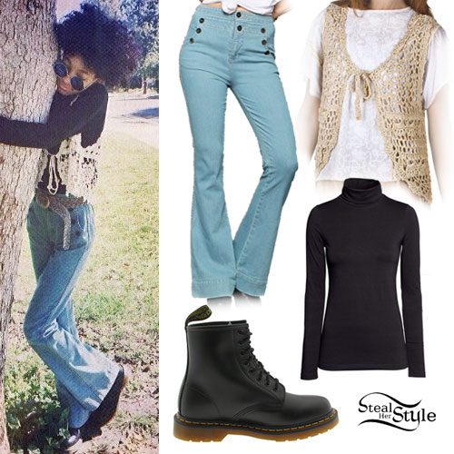 Willow Smith: Bell Bottom Jeans Outfit