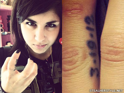 Yasmine Yousaf date finger tattoo
