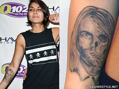 Yasmine Yousaf Kurt Cobain tattoo