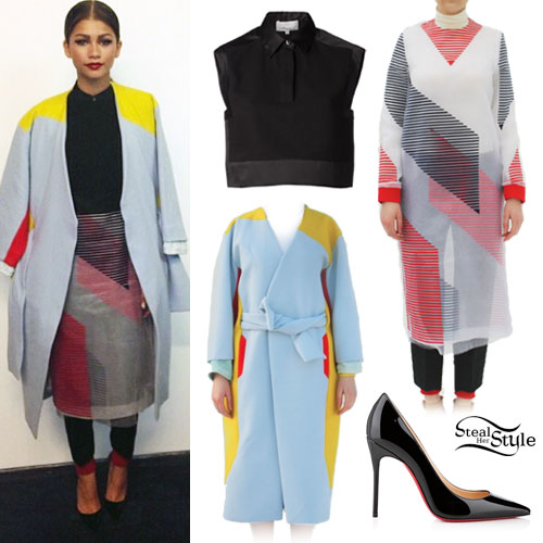 Zendaya: Geometric Print Dress Outfit
