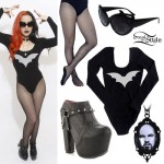 Ash Costello: Bat Bodysuit, Harness Booties