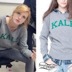 Bella Thorne: Gray Kale Sweatshirt