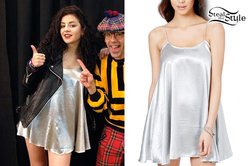 Charli XCX: Silver Swing Dress