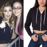 Cher Lloyd: Cropped Black Hoodie