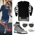Ciara: Bandana Dress, Checkered Sneakers