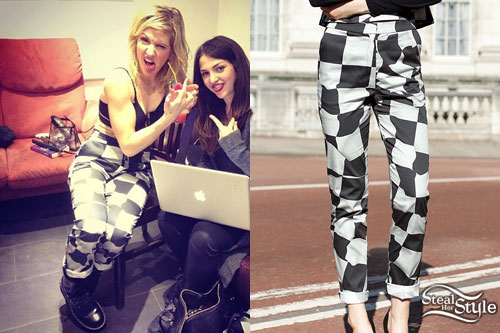 Ellie Goulding: Checkerboard Print Pants