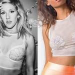 Ellie Goulding: Sheer Seashell Crop Top