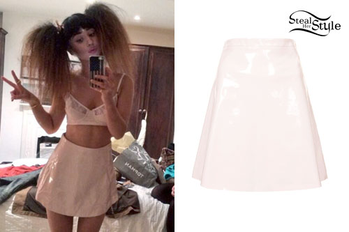 Foxes: Light Pink Patent Leather Skirt