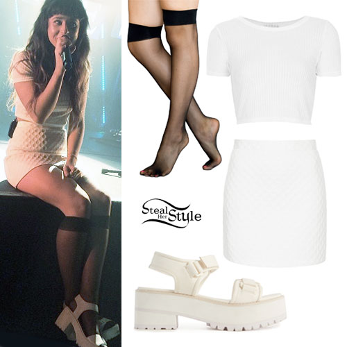 Foxes: White Crop Top & Skirt