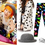 Hayley Williams: Bowler Hat, Dinosaur Leggings