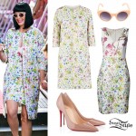 Katy Perry: Floral Coat & Dress