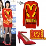 Katy Perry: Moschino McDonalds Sweater Dress